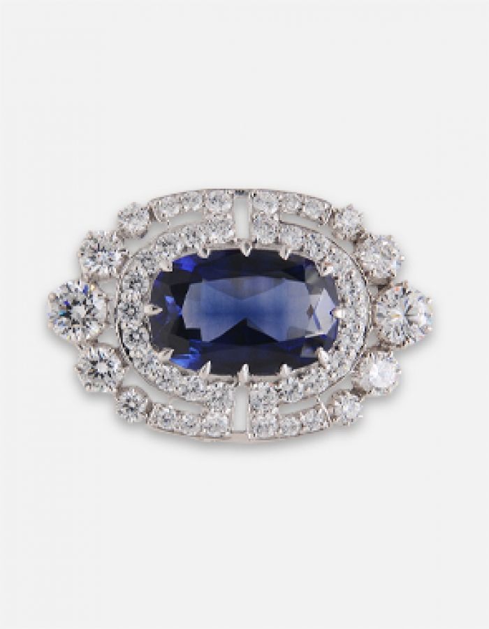 art deco sterling silver brooch