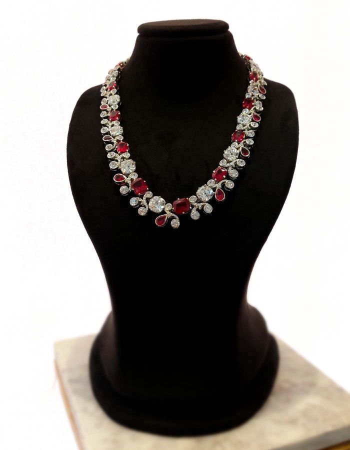 ruby statement necklace