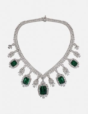 emerald diamond necklace