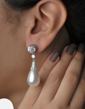 pearl wedding earrings