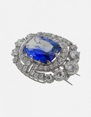 art deco diamond brooches
